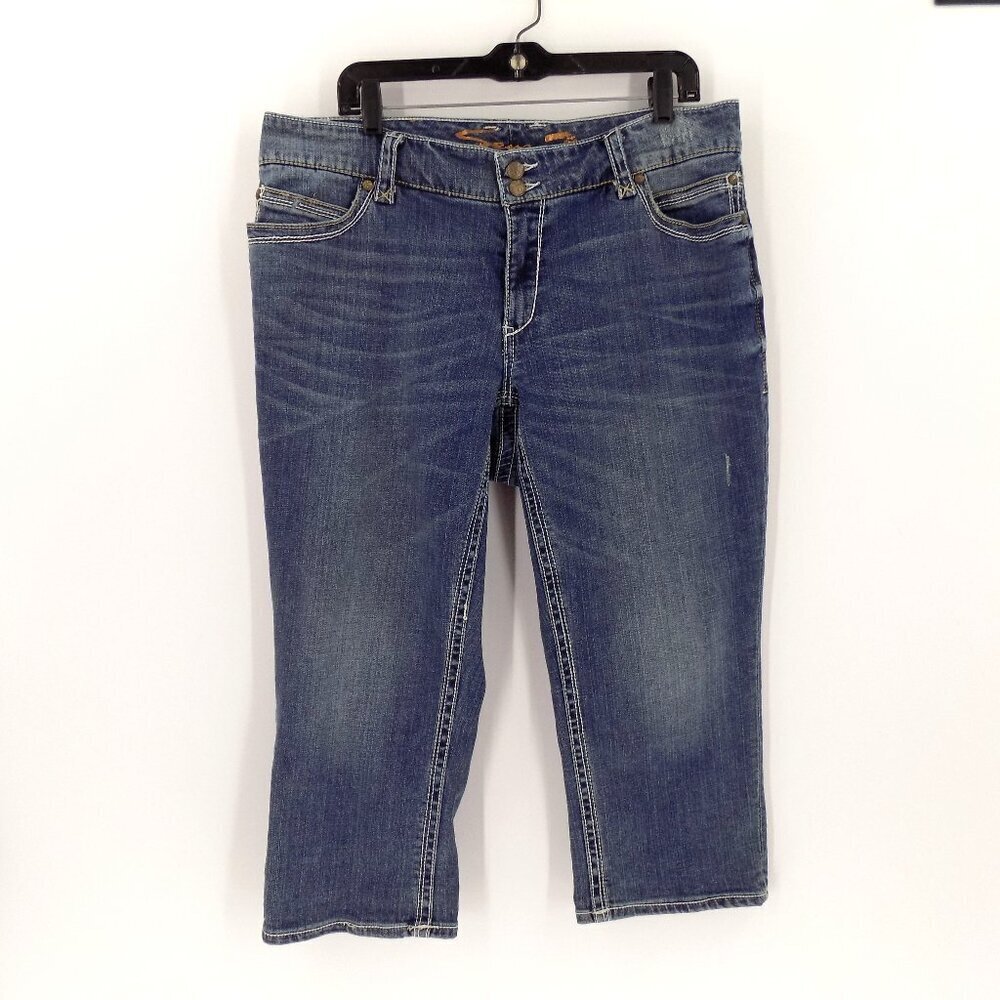 Seven7 Cropped Jeans Size 18 Blue